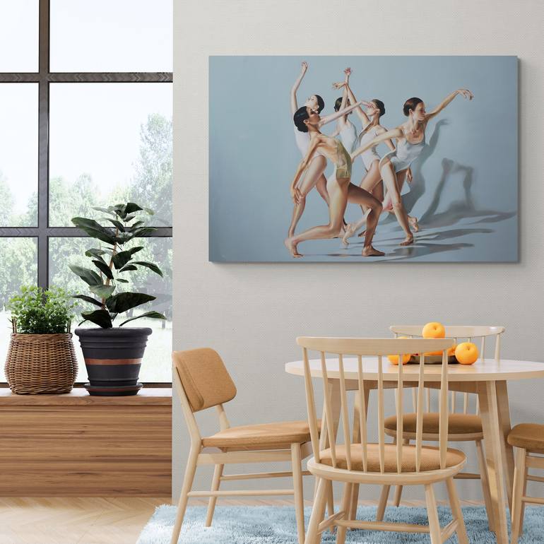 Original Figurative Women Painting by Peter Duhaj