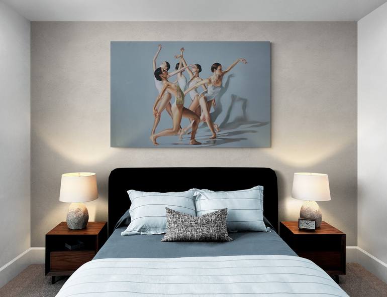 Original Figurative Women Painting by Peter Duhaj