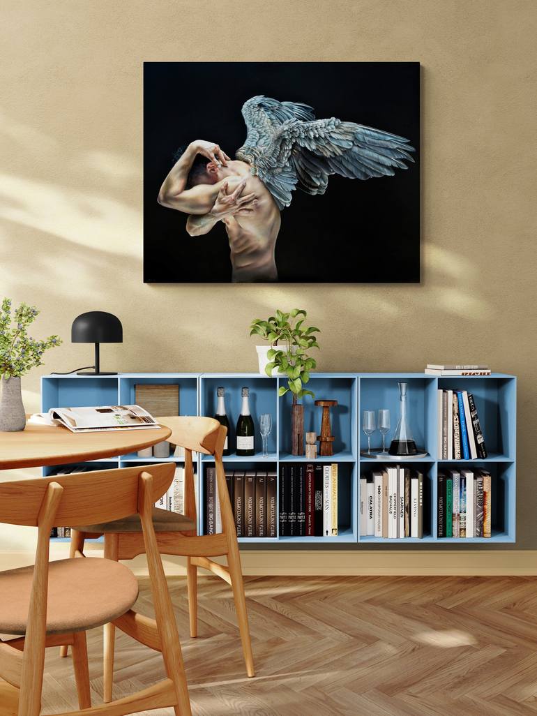 Original Photorealism Religion Painting by Peter Duhaj