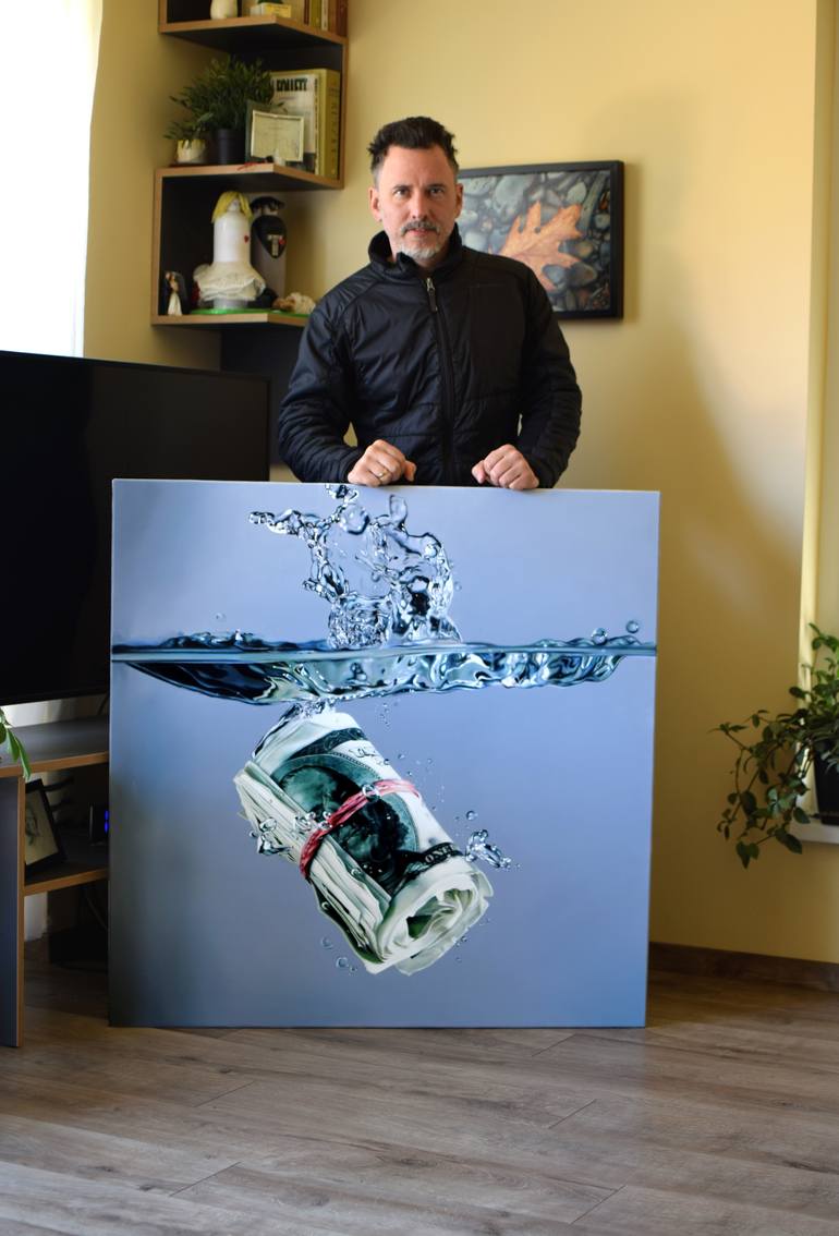 Original Modernism Still Life Painting by Peter Duhaj