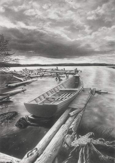 Print of Fine Art Landscape Drawings by Isaac Sentso