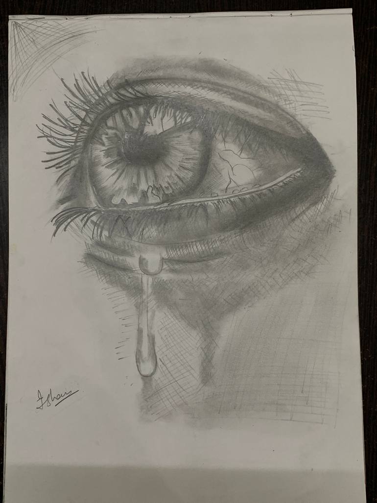 Original Abstract Expressionism Pop Culture/Celebrity Drawing by Ishan Chandra