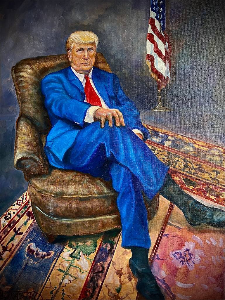 Portrait President Donald Trump Painting By Leland Castro Saatchi Art Portrait President Donald Trump Painting By Leland Castro Saatchi Art