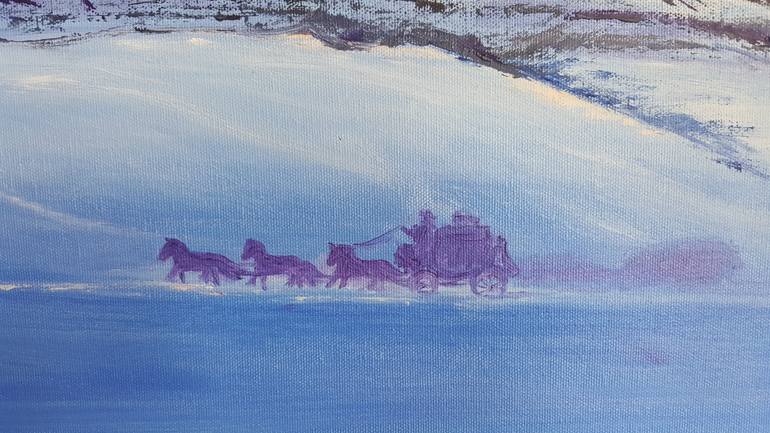 Original Art Deco Landscape Painting by Alla Volkova