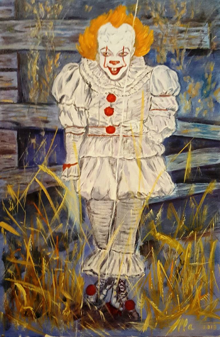 IT: Pennywise Pencil Portrait Drawing Print 