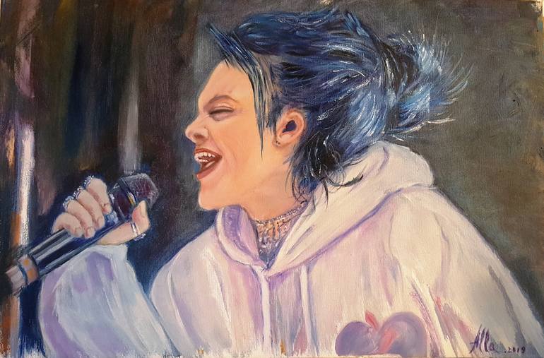 Billie Eilish Fane Art Painting By Alla Volkova Saatchi Art