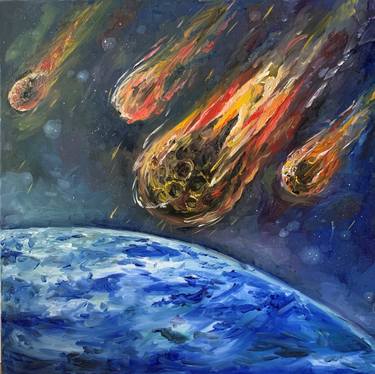 Space flares. Oil on canvas thumb