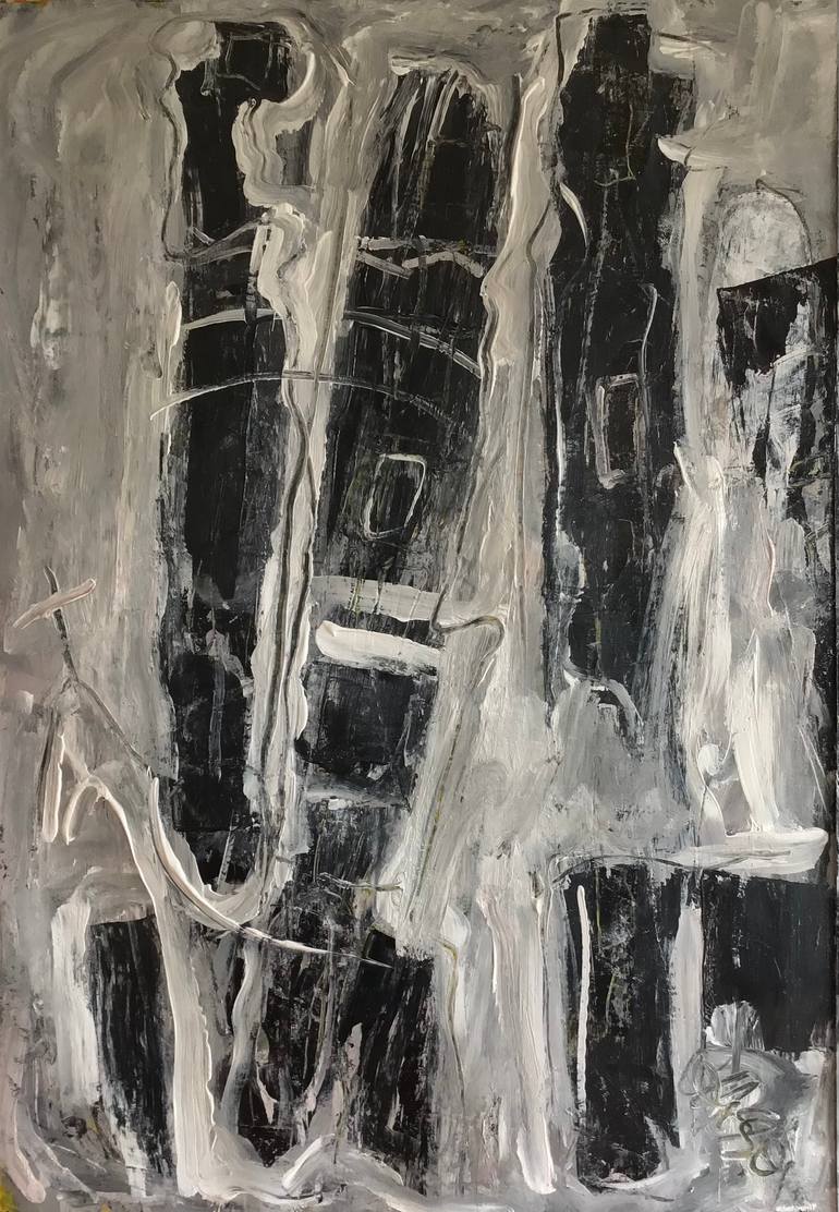 Original Abstract Expressionism Abstract Painting by Carita Henriksson