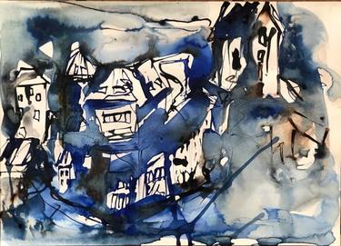 Original Abstract Expressionism Abstract Drawings by Carita Henriksson