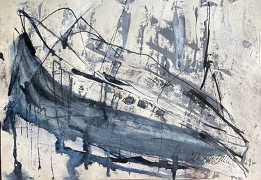 Print of Abstract Expressionism Boat Drawings by Carita Henriksson