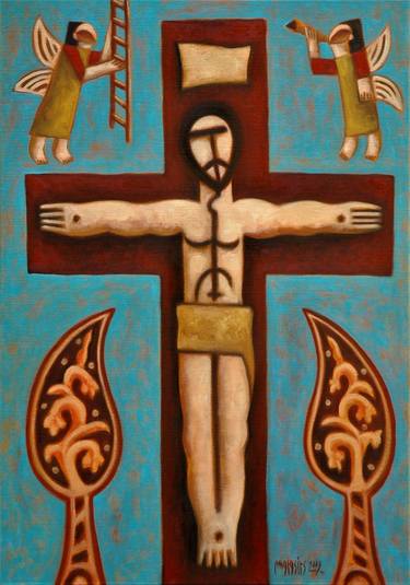Original Figurative Religion Paintings by Zsolt Malasits