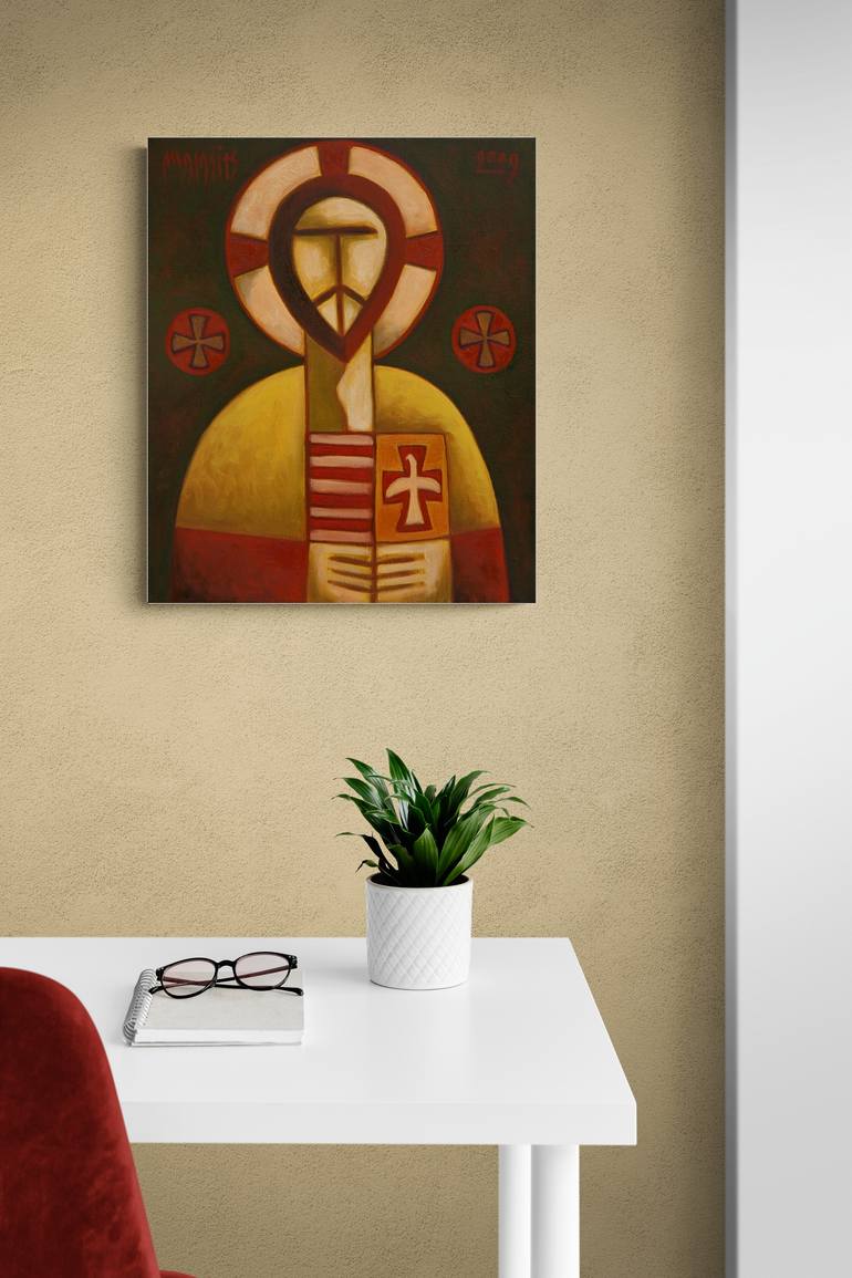 Original Abstract Religion Painting by Zsolt Malasits