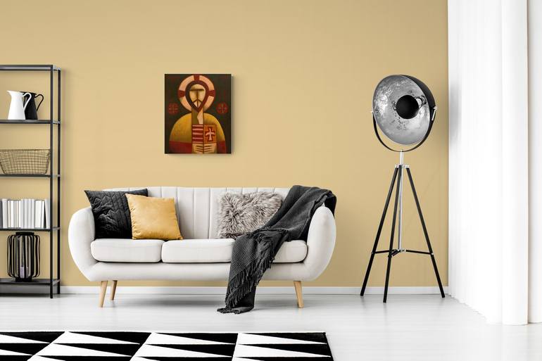 Original Abstract Religion Painting by Zsolt Malasits