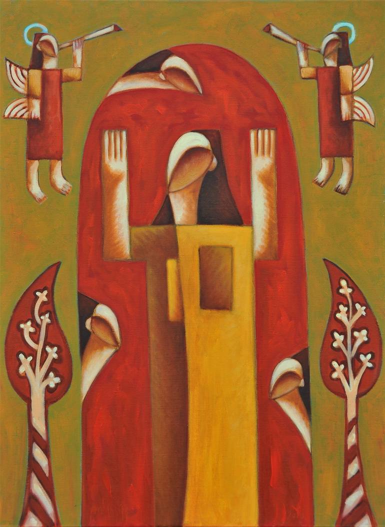 Original Figurative Religious Paintings by Zsolt Malasits