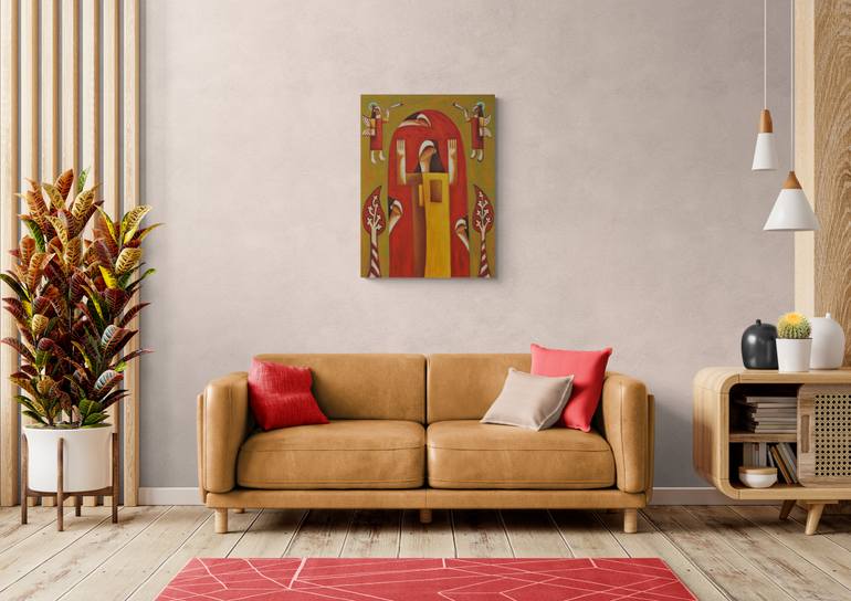 Original Abstract Religion Painting by Zsolt Malasits