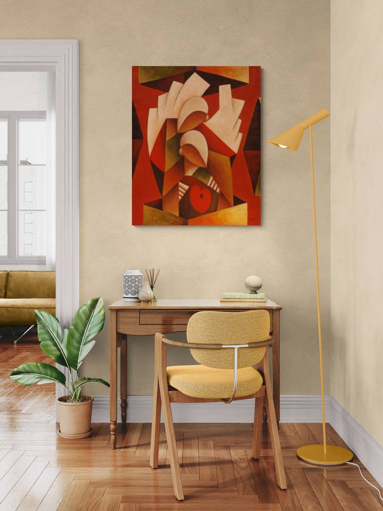 Original Figurative Love Painting by Zsolt Malasits