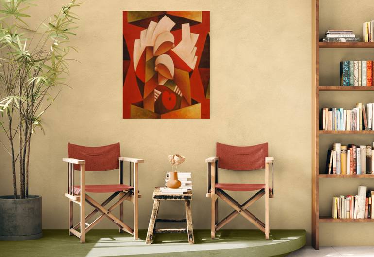 Original Figurative Love Painting by Zsolt Malasits