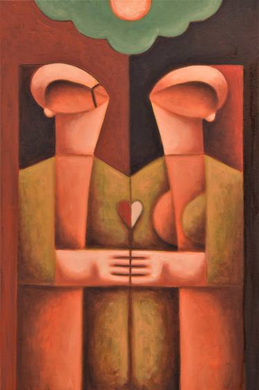 Original Figurative Love Paintings by Zsolt Malasits