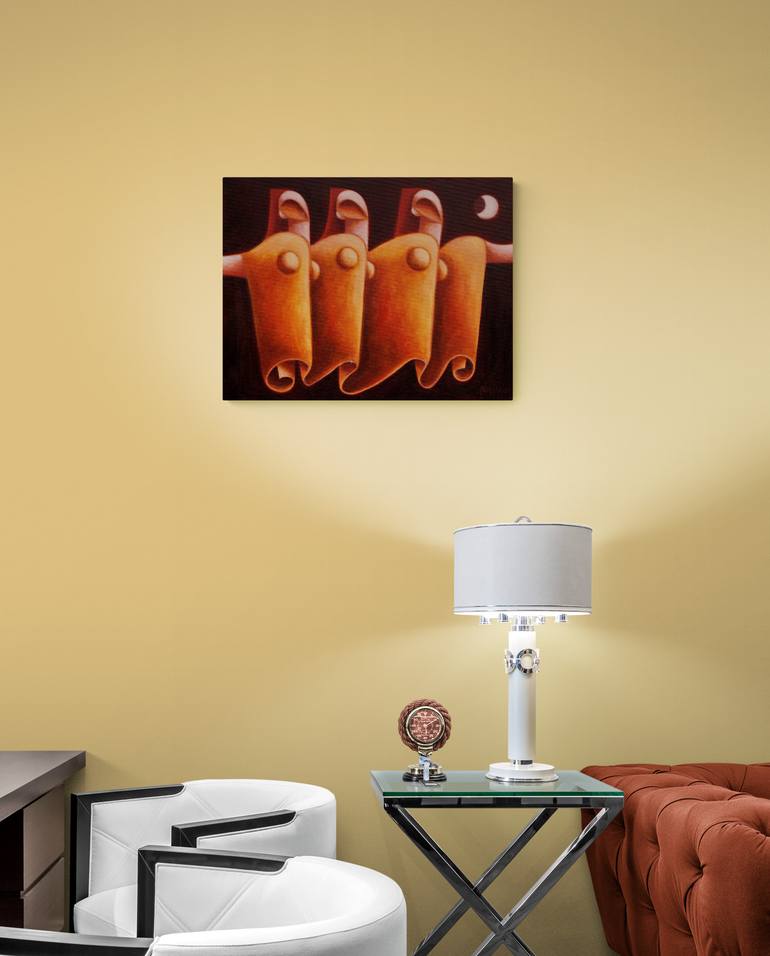 Original Abstract Religion Painting by Zsolt Malasits