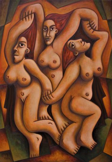 Original Figurative Nude Paintings by Zsolt Malasits