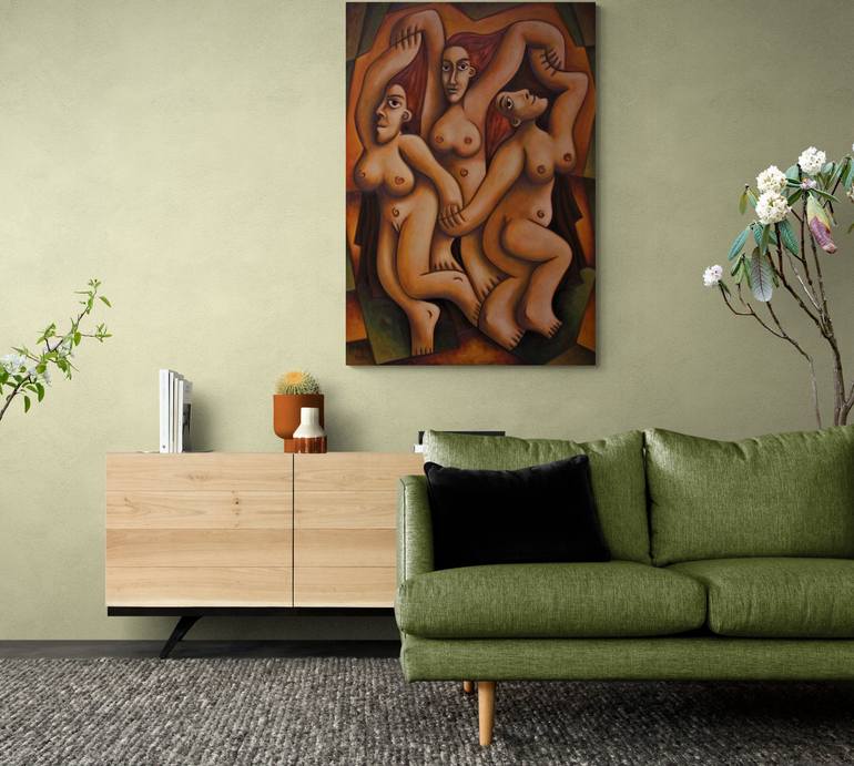 Original Figurative Nude Painting by Zsolt Malasits