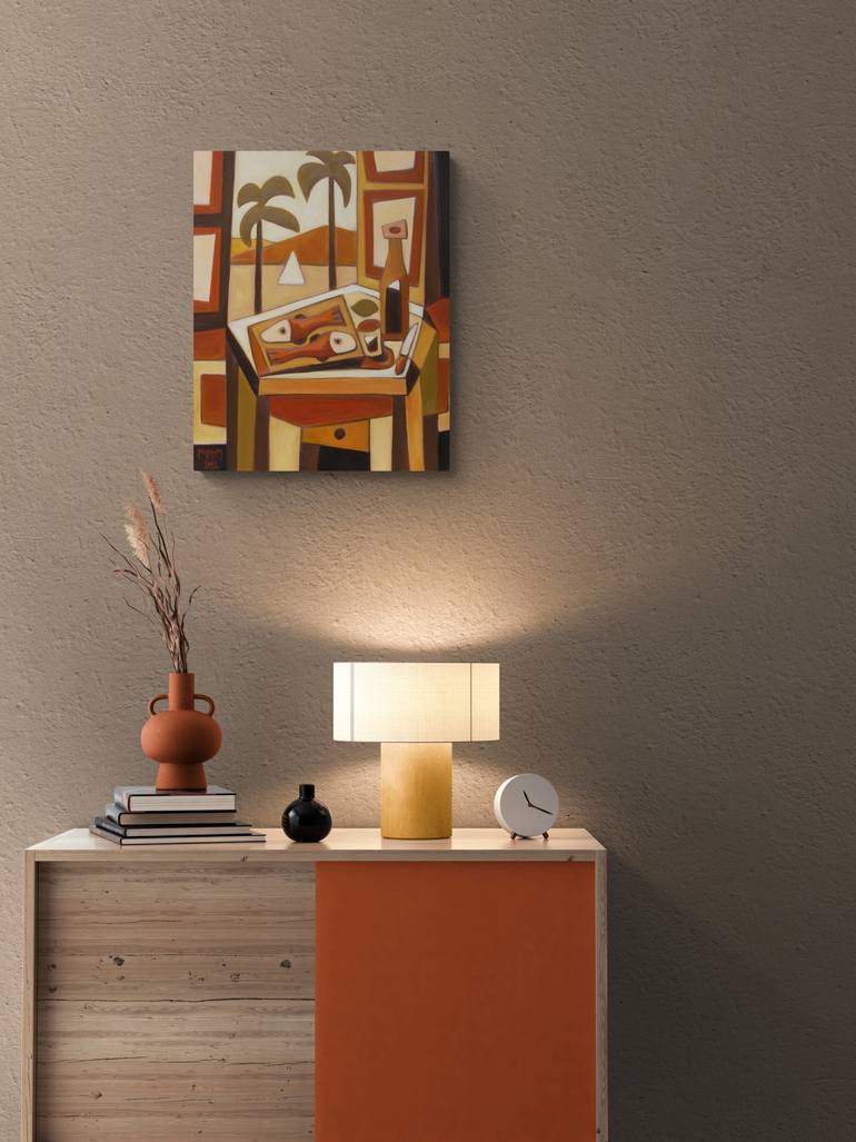 Original Abstract Still Life Painting by Zsolt Malasits