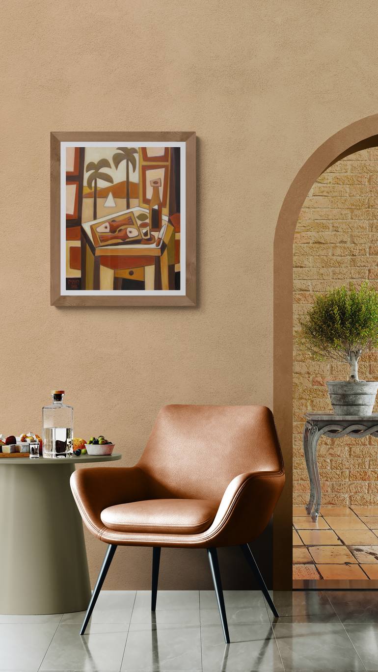 Original Abstract Still Life Painting by Zsolt Malasits