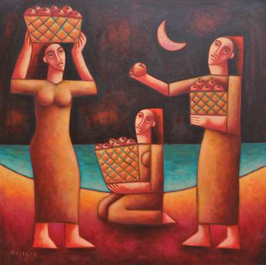 Original Portraiture Women Painting by Zsolt Malasits