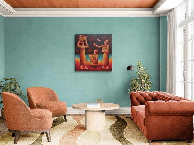 Original Portraiture Women Painting by Zsolt Malasits