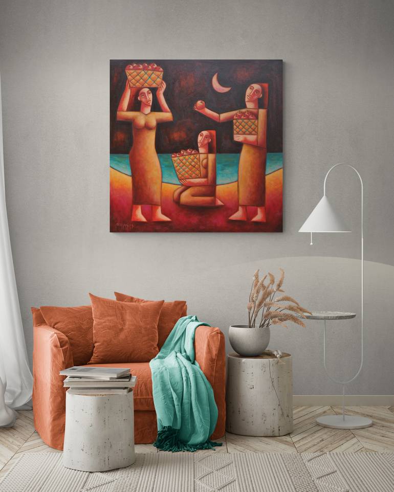 Original Portraiture Women Painting by Zsolt Malasits