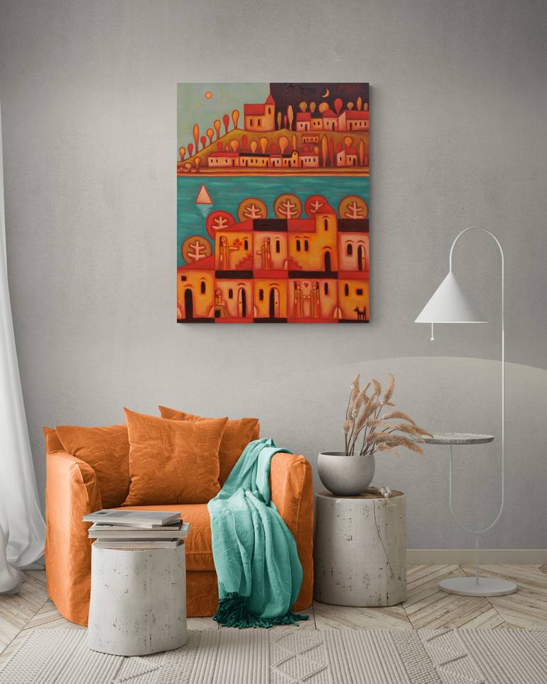 Original Contemporary Cities Painting by Zsolt Malasits