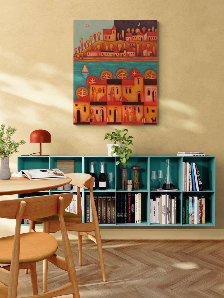 Original Contemporary Cities Painting by Zsolt Malasits