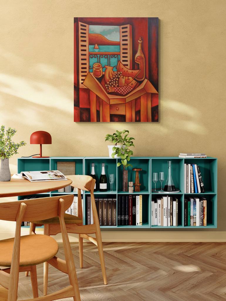 Original Abstract Still Life Painting by Zsolt Malasits