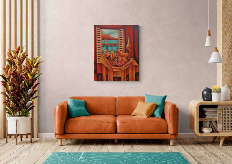 Original Abstract Still Life Painting by Zsolt Malasits