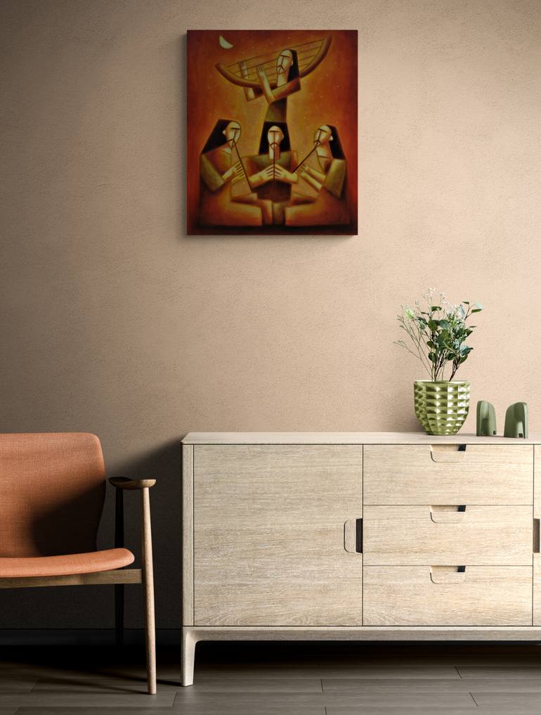 Original Figurative Music Painting by Zsolt Malasits