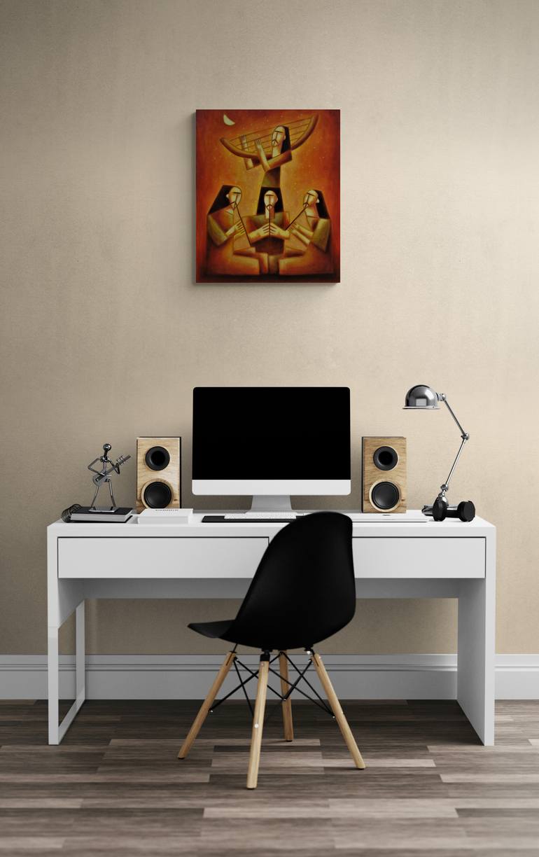 Original Figurative Music Painting by Zsolt Malasits