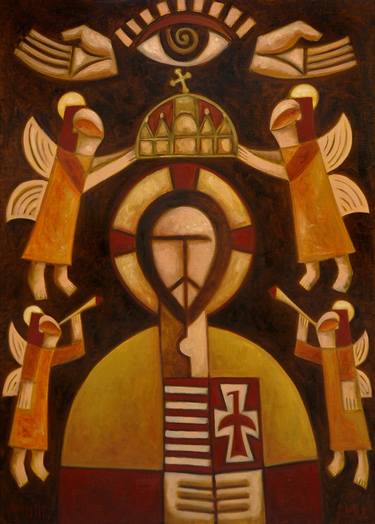 Original Figurative Religion Paintings by Zsolt Malasits