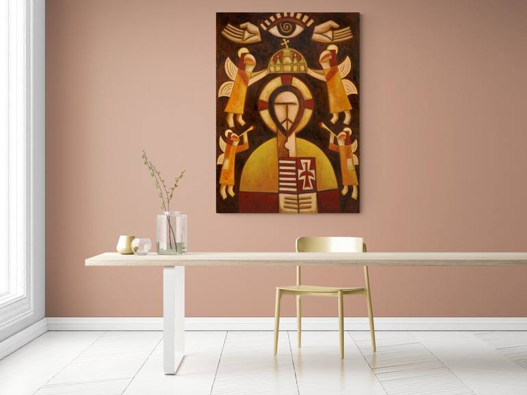 Original Figurative Religion Painting by Zsolt Malasits