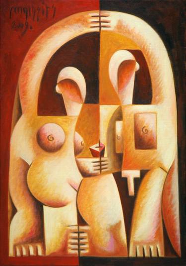 Original Figurative Nude Paintings by Zsolt Malasits