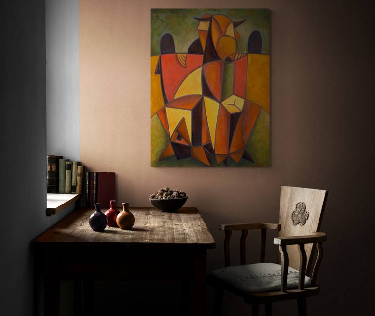 Original Abstract Animal Painting by Zsolt Malasits