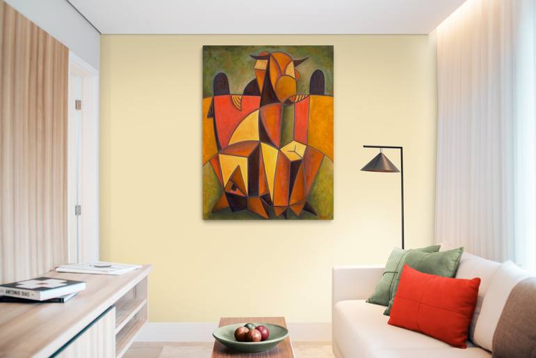 Original Abstract Animal Painting by Zsolt Malasits