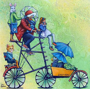 Original Bicycle Paintings by Fleur Spolidor