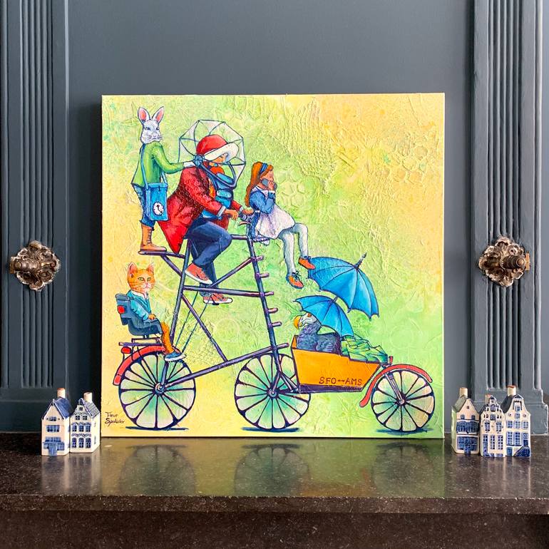 Original Abstract Transportation Painting by Fleur Spolidor