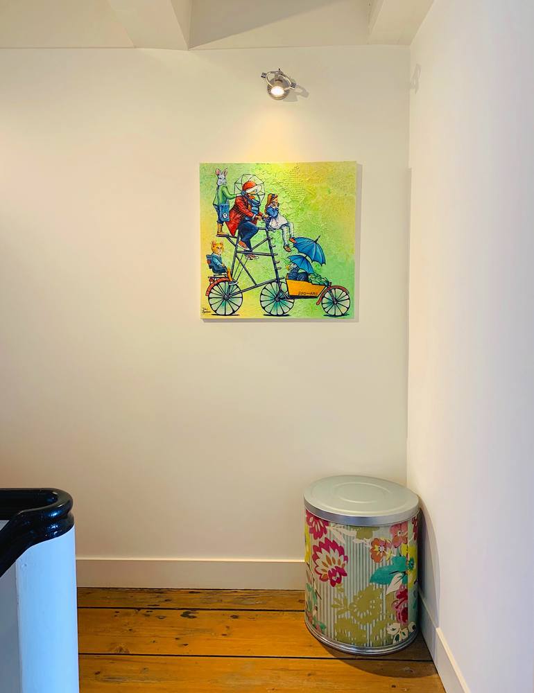 Original Abstract Transportation Painting by Fleur Spolidor