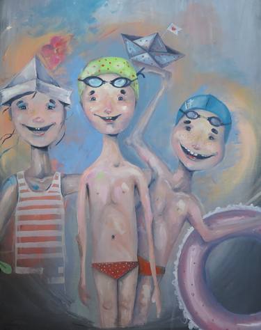 Print of Figurative Humor Paintings by Vira Kulakova