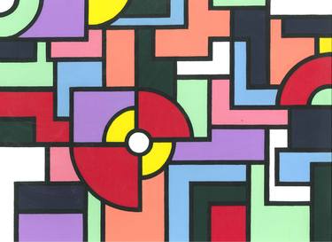 Original Abstract Geometric Paintings by James Knights