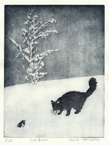 Print of Minimalism Animal Printmaking by Julia Pärnänen