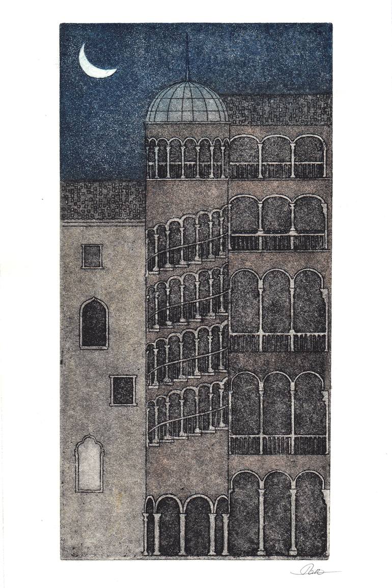 Original Contemporary Architecture Printmaking by Julia Pärnänen