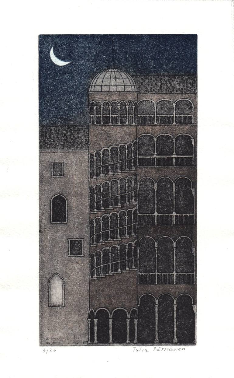 Original Contemporary Architecture Printmaking by Julia Pärnänen