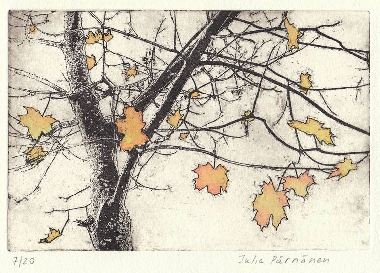 Original Contemporary Nature Printmaking by Julia Pärnänen